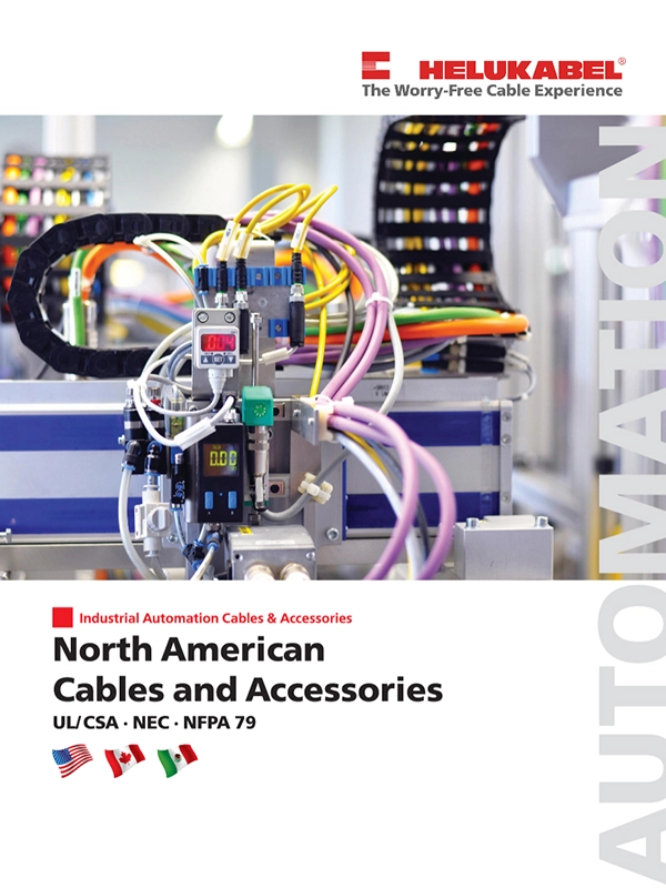 UL/CSA, NEC, NFPA 79 - Cabluri și accesorii pentru America de Nord