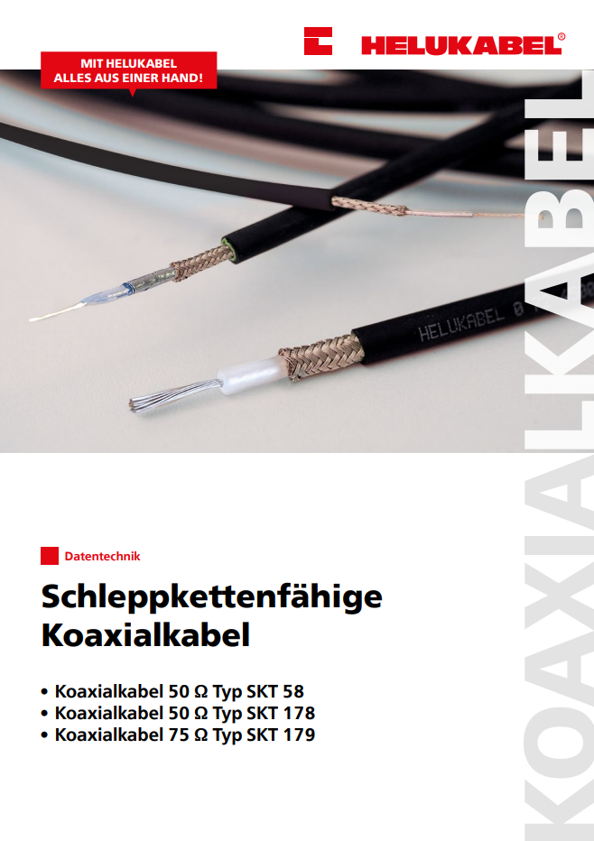 Schleppkettenfähige Koaxialkabel