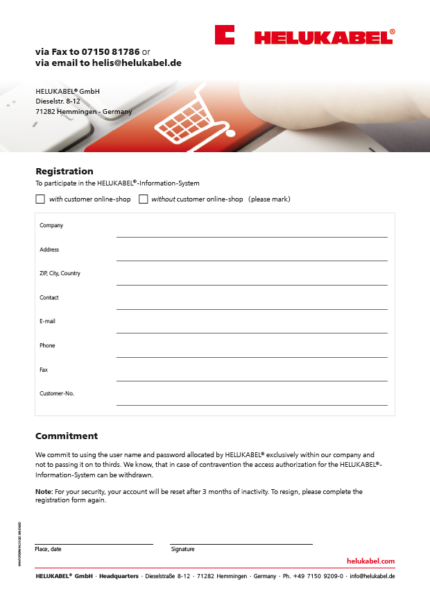 HELIS Registration Request