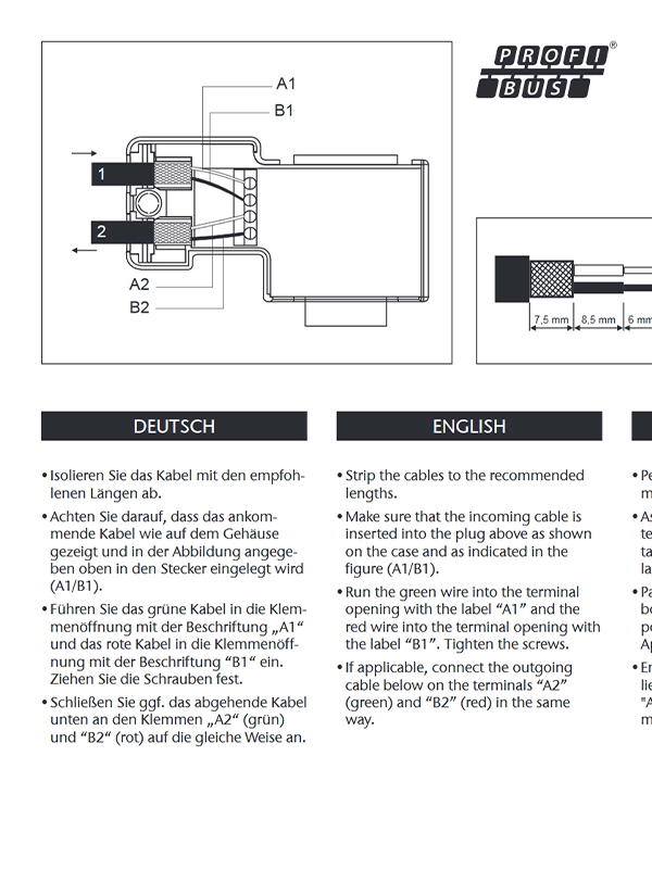 PROFIbus конектор - кат. номер 802401