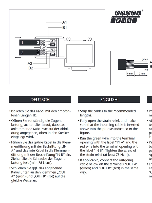 PROFIbus Stecker - Art. Nr. 802406