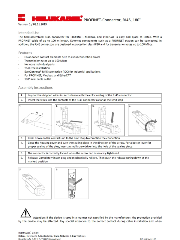 PROFInet konektor - č.zboží 805401