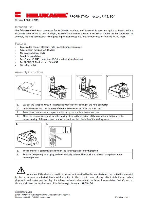 PROFInet konektor - č.zboží 805402