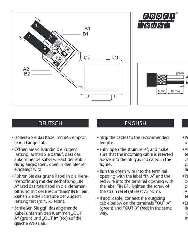 PROFIbus Stecker - Art. Nr. 803356