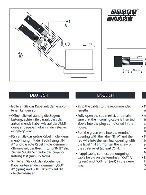 PROFIbus connetcor - Part No.803356