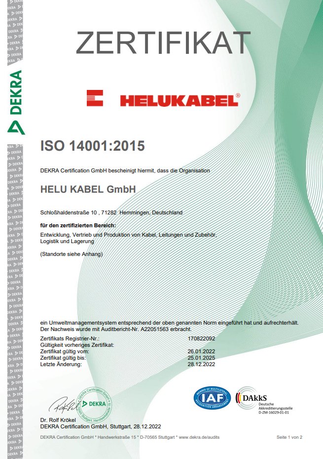 ISO 14001 - HELU KABEL GmbH