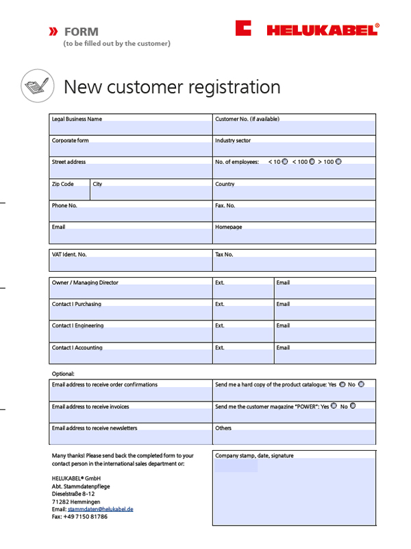 Formular de înregistrare client