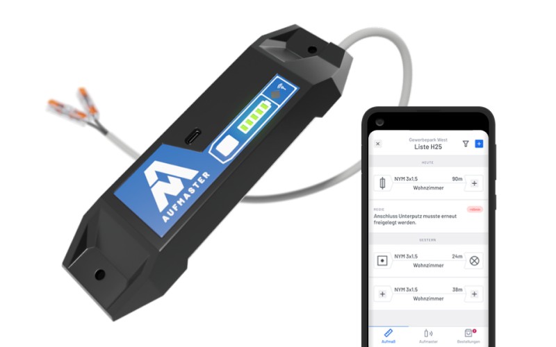 Aufmaster with display from smartphone