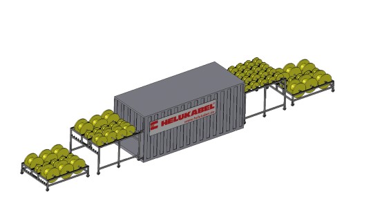 Zeichnung eines Helukabel Service Containers