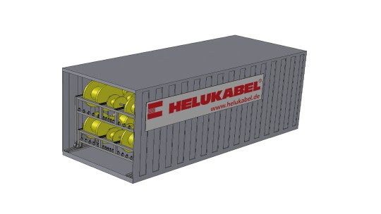 Drawing of a Helukabel Service Container
