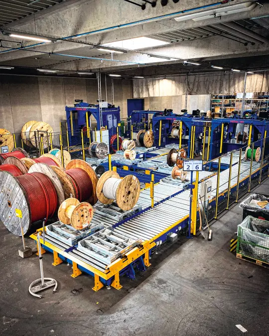 Cable drums at Solar Danmark