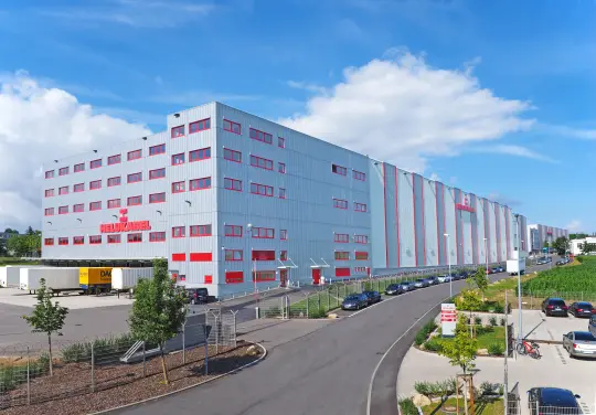 Birds eye view of the logistics centre in Hemmingen