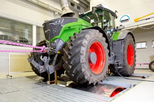 Tractor on the dynamometer