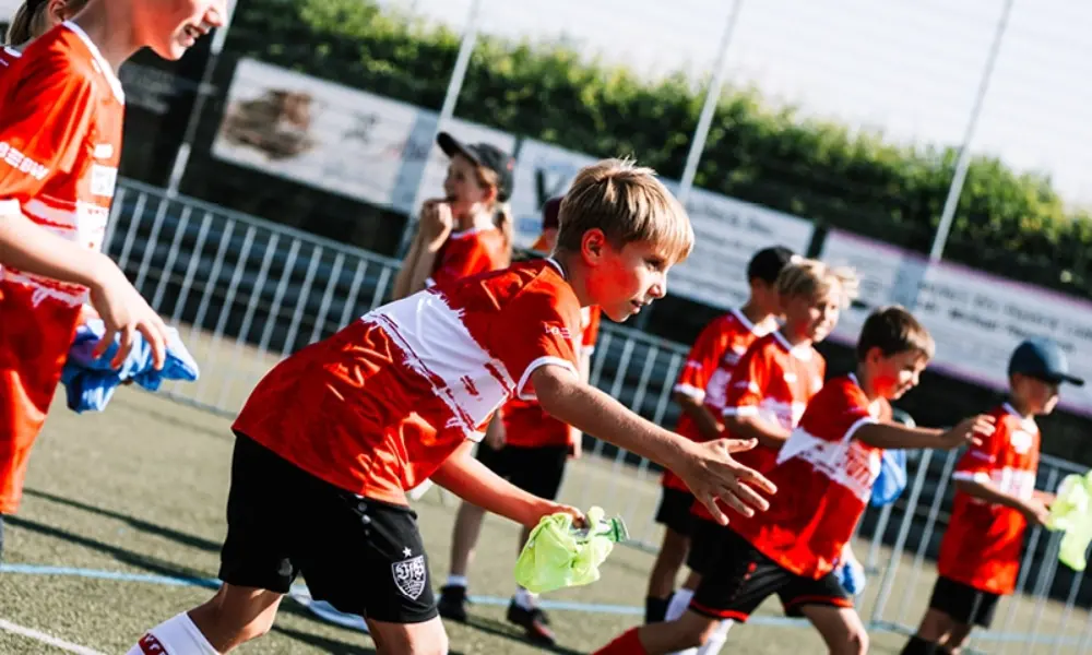 60 children were able to train with the VfB soccer school.