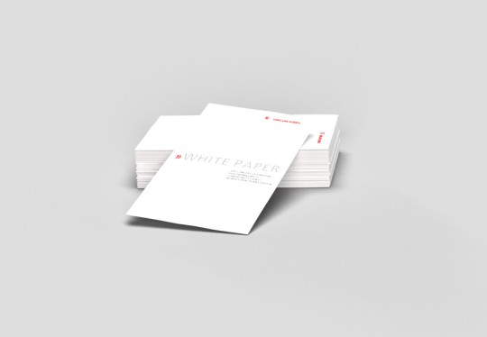 Stack of printed white papers