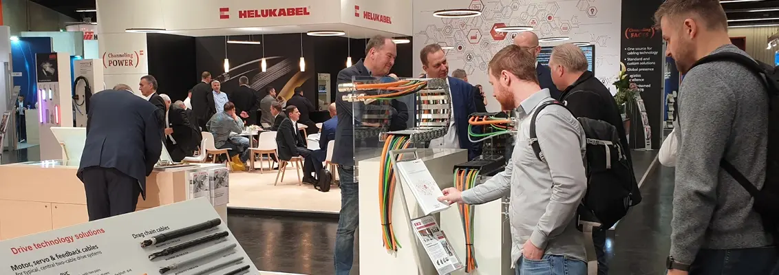 Helukabel Booth at Nürnberger Messe with a lot of visitors