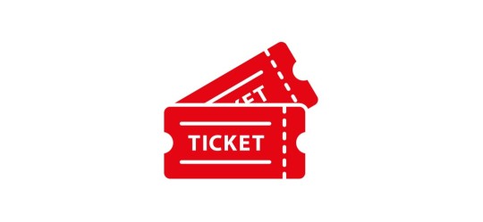 Ticket icon in red