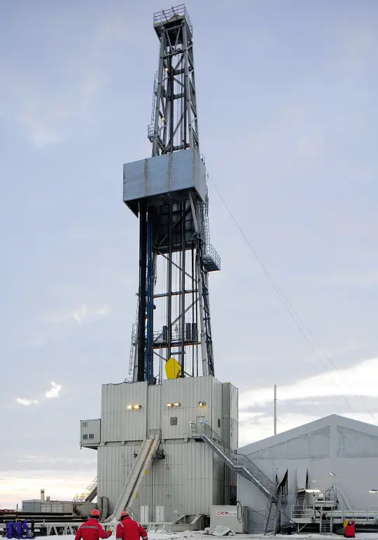 drilling rig in the arctic