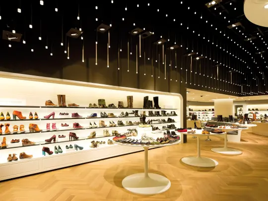 Shoe shop with LED system 