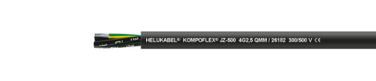 Illustration of black Kompoflex JZ-500 with black outer sheath