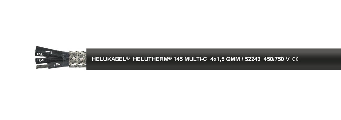 Illustration Helutherm 145 multi-c cable with black outer sheath