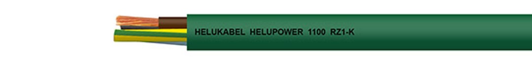 Illustrastion  HELUPOWER 1000 RZ1-K cable with green outer sheath