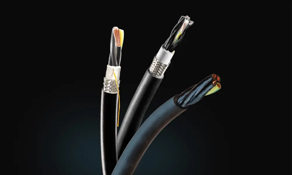 Dòng cáp HELUCHAIN® MULTISPEED® chuyên dụng cho xích dẫn cáp với 3 phiên bản vỏ bọc: PVC, PUR, và TPE