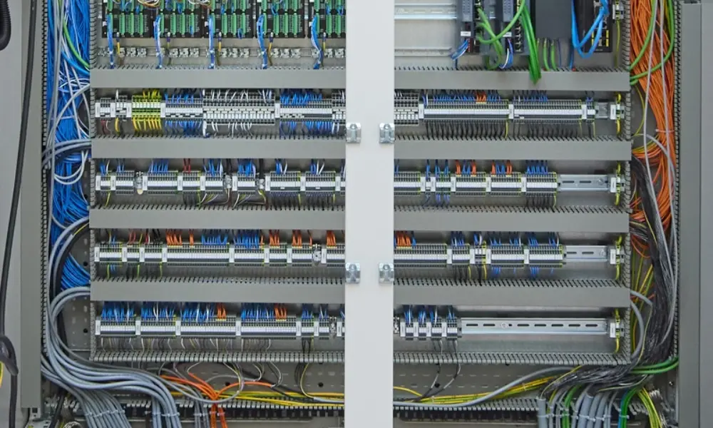 Schaltschrank von innen