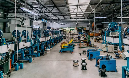 The cable production hall at ELTRON in Poland